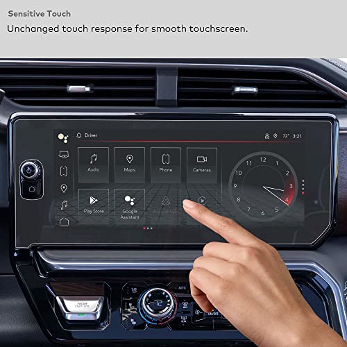 INNOSURE Glass Screen Protector Designed for 2022 2023 GMC Sierra 1500 AT4 / AT4X / Denali/Denali Ultimate 13.4 Inch Touch Screen (with hole button on left) Sierra 1500 Accessories Anti Glare (Matte) - Image 5