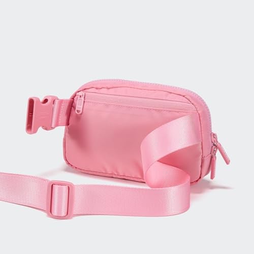 Pander Two Way Zipper Fanny Pack Nylon Everywhere Belt Bag for Women, Water Repellent Waist Packs, Crossbody Bags with Adjustable Strap (Light Pink). - Image 4