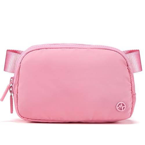 Pander Two Way Zipper Fanny Pack Nylon Everywhere Belt Bag for Women, Water Repellent Waist Packs, Crossbody Bags with Adjustable Strap (Light Pink). - Image 1