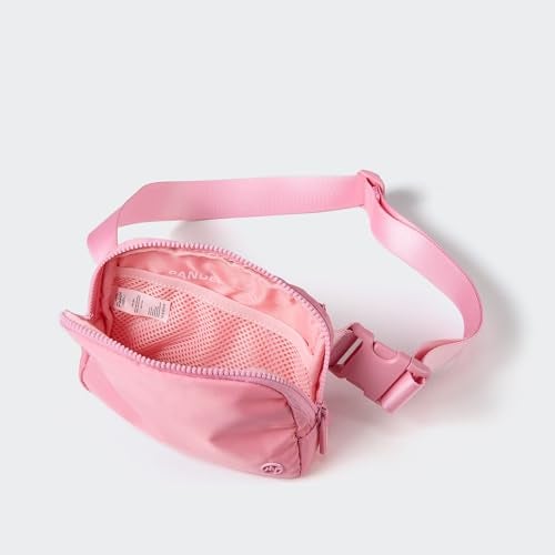 Pander Two Way Zipper Fanny Pack Nylon Everywhere Belt Bag for Women, Water Repellent Waist Packs, Crossbody Bags with Adjustable Strap (Light Pink). - Image 5