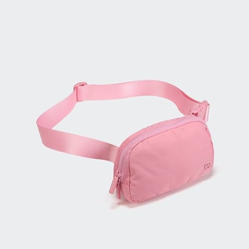 Pander Two Way Zipper Fanny Pack Nylon Everywhere Belt Bag for Women, Water Repellent Waist Packs, Crossbody Bags with Adjustable Strap (Light Pink). - Image 3