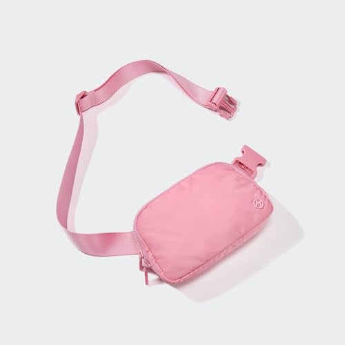 Pander Two Way Zipper Fanny Pack Nylon Everywhere Belt Bag for Women, Water Repellent Waist Packs, Crossbody Bags with Adjustable Strap (Light Pink). - Image 2