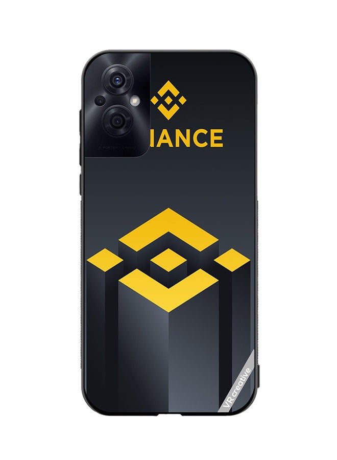 VR CREATIVE Protective Case Cover For Oppo Reno8 Z Binance Logo Design Multicolour - Image 1