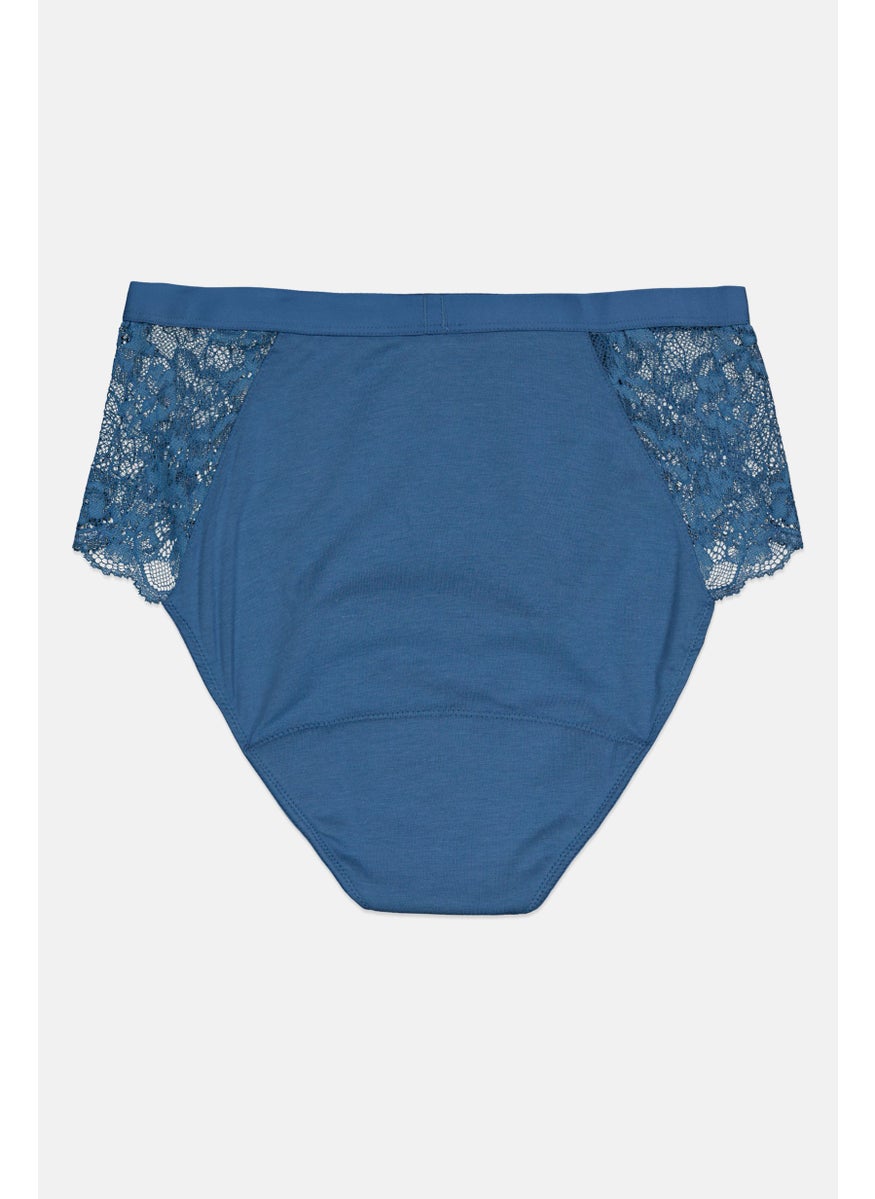TRIUMPH Women Textured Pull On Panties, Blue  - Image 2