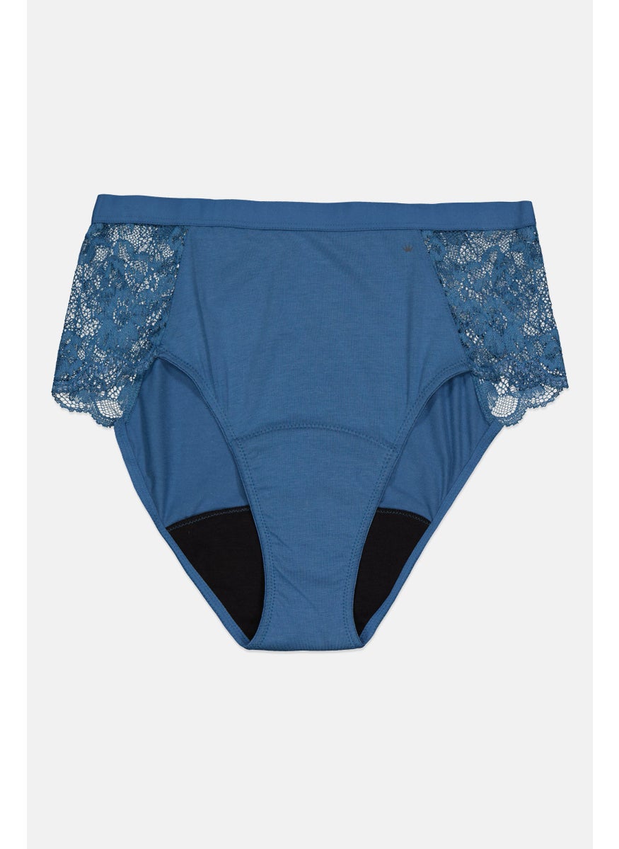 TRIUMPH Women Textured Pull On Panties, Blue  - Image 1