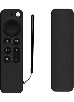 2 Pack Silicone Case For A Pple Tv Si Ri Remote 2021 With Hand Strap Classic Controller Design Full Access To All Functions Not Original Tv Siri Remote 2021 Black