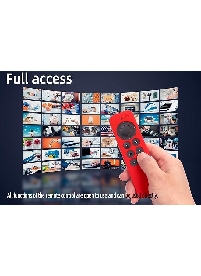 erorex - 2 Pack Silicone Case For A Pple Tv Si Ri Remote 2021 With Hand Strap Classic Controller Design Full Access To All Functions Not Original Tv Siri Remote 2021 Black - Image 1