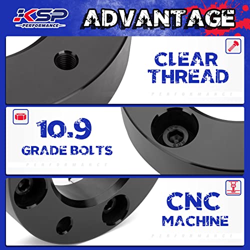 KSP PERFORMANCE KSP 3 Inch Leveling Lift Kits for 2009-2024 Ram 1500, 3" Forged Front Strut Spacers Raise 3in for Ram 1500 4WD 4X4, 2005-2011 Dakota 2WD 4WD, 2006-2009 Raider 2WD 4WD, Aluminum Suspension Lift Kits - Image 3