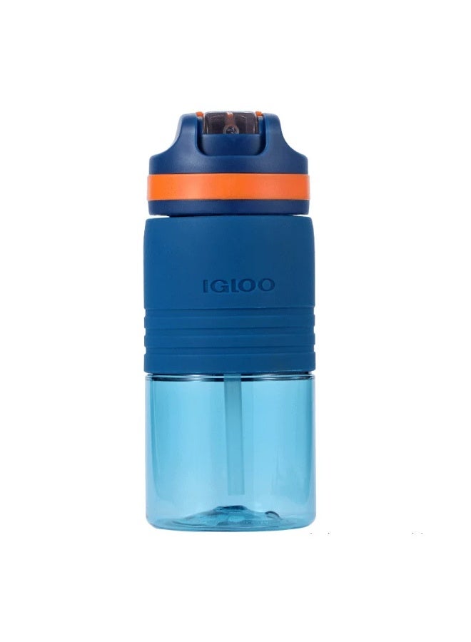 IGLOO 470ml Flip-Cap Straw Water Bottle (USA) - Drop-Proof, Leak-Proof, Portable Water Cup