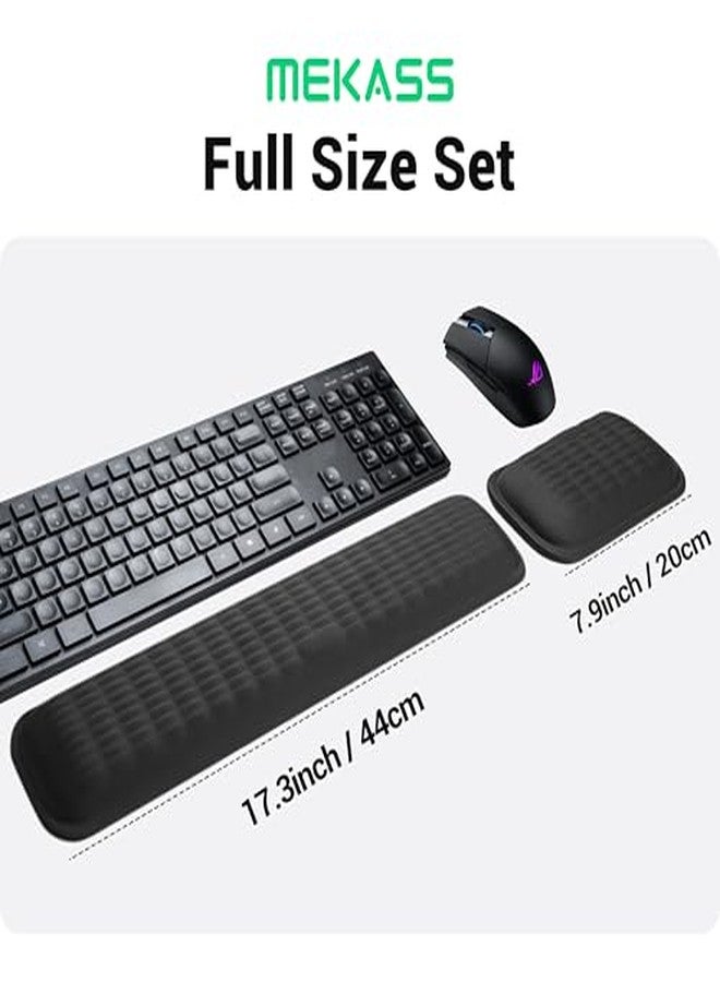 MEKASS Ergonomic Wrist Rest for Keyboard and Mouse, Soft Memory Foam Keyboard Wrist Rest Set with Non-Slip Silicone Base, Easy Typing, Pain Relief, Comfort for Office, Work, Gaming (Purple) - Image 3