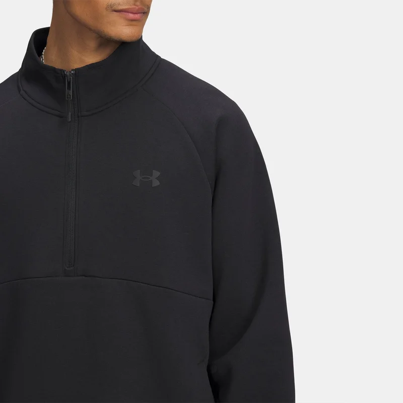 Under Armour Black Men's Unstoppable Fleece 1/2-Zip Jacket for Men | Best Price UAE