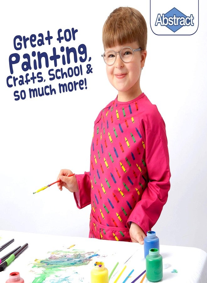 Abstract Kids Painting Apron - Toddler Art Smock - Waterproof Long Sleeve with 2 Pockets - Smocks for Kids for Painting and Eating (6 Months - 10 Years) - Image 2