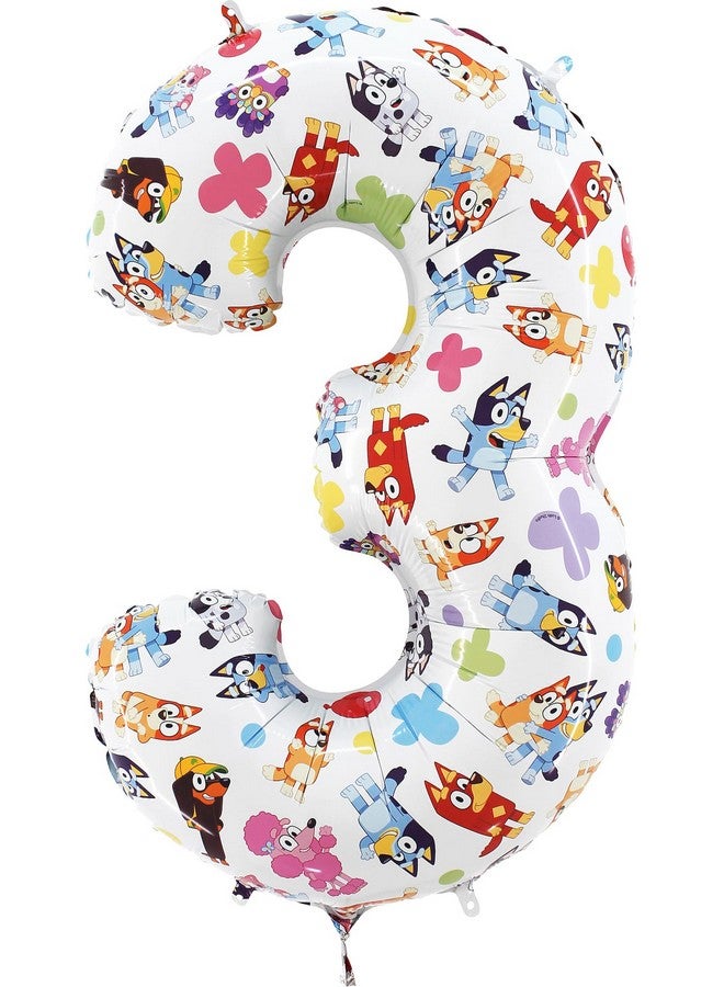 Toyland® 26 Inch Bluey & Bingo Number Foil Balloon - Kids Party Balloons - Number 1-6 Available