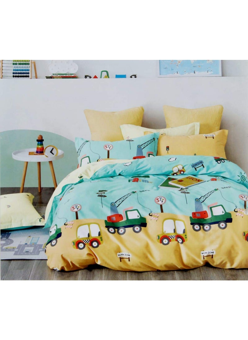 RRC RRC Super Soft Brushed Microfiber Cotton bedsheet with 2 Pillow Covers 90x100 Inches Flat Double Bedsheet with Pillow Covers 