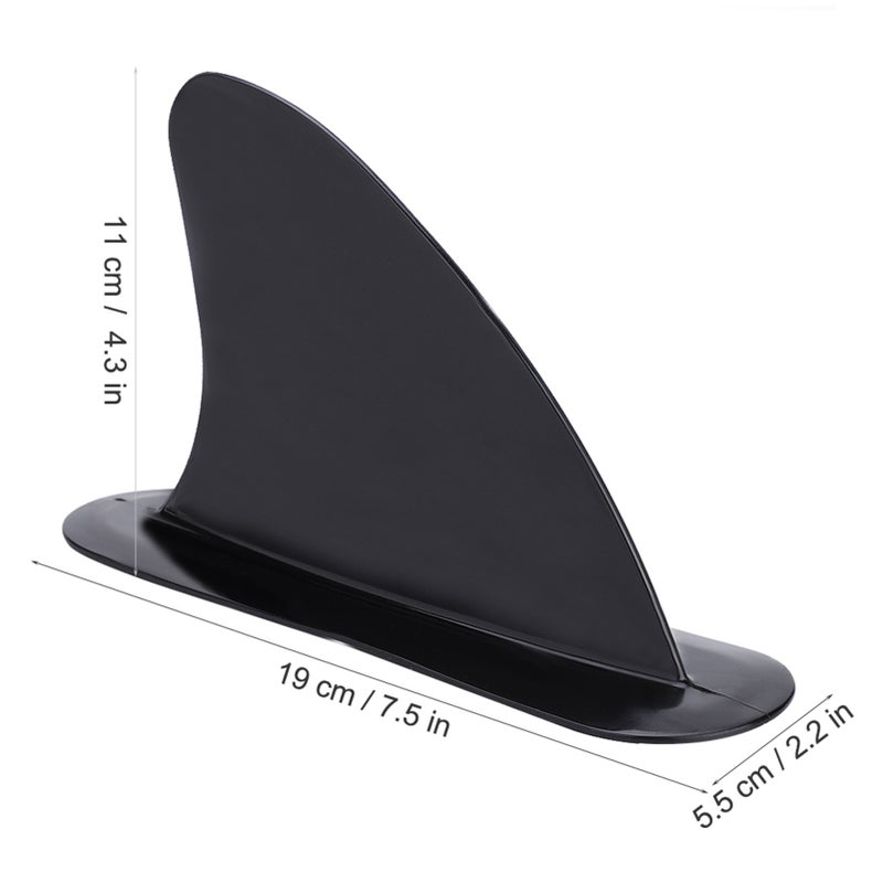 Sturdy Black PVC Skeg Tracking Fin Surfboard Fins for Kayaks Canoes Rowing Boats - Image 3
