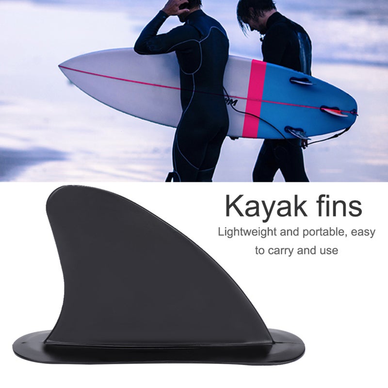 Sturdy Black PVC Skeg Tracking Fin Surfboard Fins for Kayaks Canoes Rowing Boats - Image 1