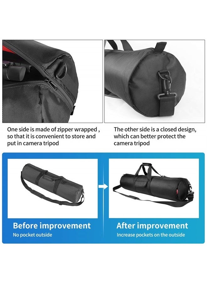 HEMMOTOP Tripod Carrying Case Bag 31.5x7x7in/80x18x18cm Heavy Duty with Storage Bag and Shoulder Strap Padded Carrying Bag for Light Stands, Boom Stand, Tripod,Mic Stand and Tent Pole  - Image 2