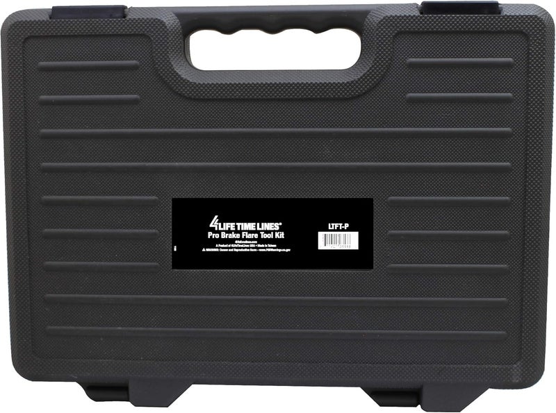 4LIFETIMELINES Professional Brake Line Flare Kit for Single, Double (SAE) Flares & Bubble (ISO) Flares - 2 Flaring Bars, 12 Flaring Dies, Tubing Cutter, Tubing Reamer, & Storage Case - Image 2