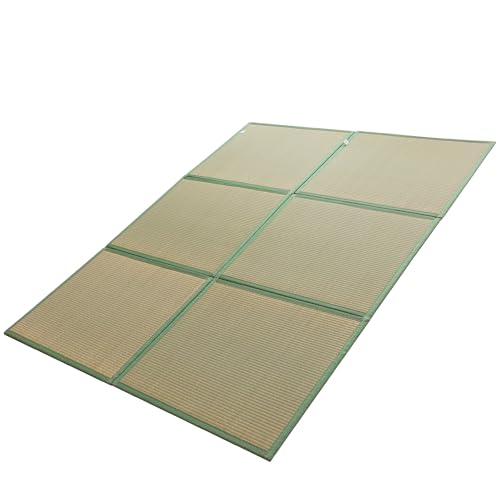 MAXYOYO MAXYOYO Japanese Tatami Mat 100 Rush Grass Portable Folding Mat Futon Mattress Firm Traditional Floor Bed 79x60x047 