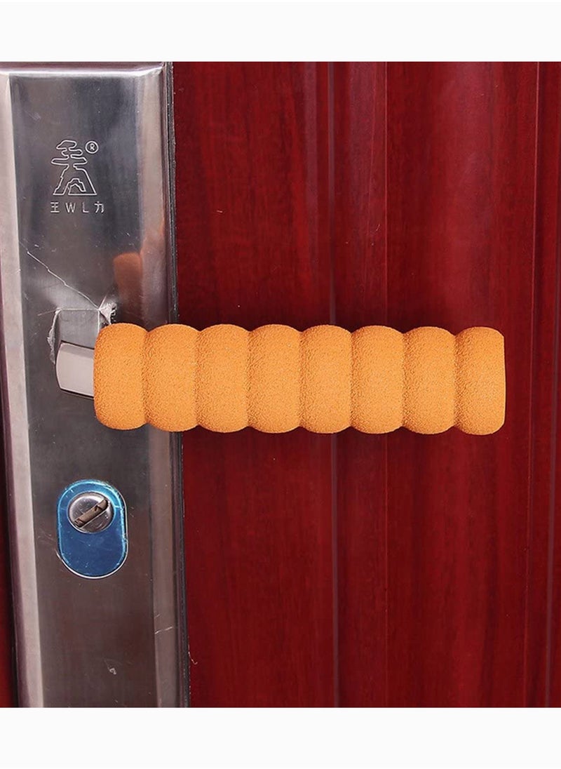 SYOSI Spiral Door Handle Cover, Handle Cover, Child-Safe Knob Cover Non-Toxic Soft Protective Door Lock Cover, Anti-Collision Foam Rubber Spiral Grip Protector Safety Doorknob Sleeve Coffee 5pcs  - Image 3