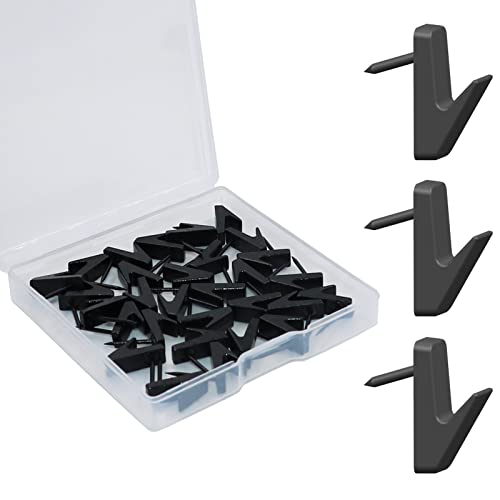 Hoaisun 30 PCS Picture Hanging Nails Hooks, Push Pins Thumbtacks for Wall, Wall Hooks Picture Hangers, Renter Freindly Decor Small Nails for Hanging Pictures Tapestry Frame Art - Image 1