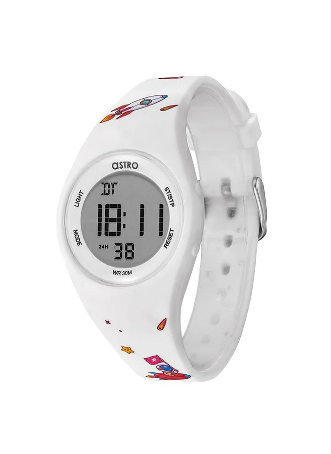 ASTRO Astro A23904-PPWW-SP Kids Digital Display Watch & PU Strap White-Space Print