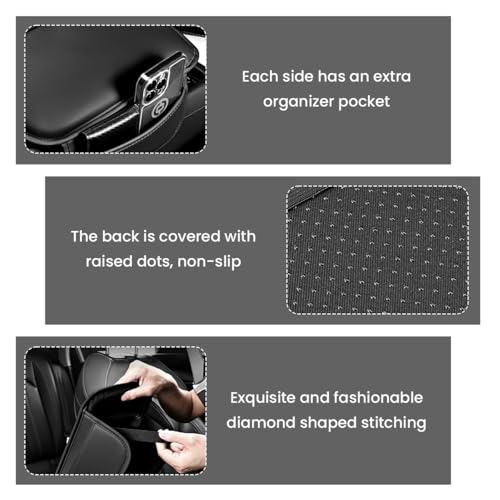 STHIRA® Universal Memory Foam Arm Rest for Car Premium PU Leather Car Arm Rest with Dual Storage Pouches Ergonomic Support & Stylish Design Armrest for Car Fits Most Car Models, Easy Installation - Image 5