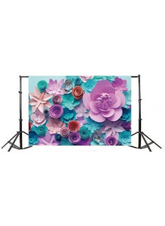 AOFOTO 8X6Ft Handmade 3D Paper Flower Backdrop Birthday Party Decoration Photography Background Baby Shower Kid Girl Woman Artistic Portrait Activity Banner Photo Shoot Studio Props Vinyl Wallpaper  - Image 5