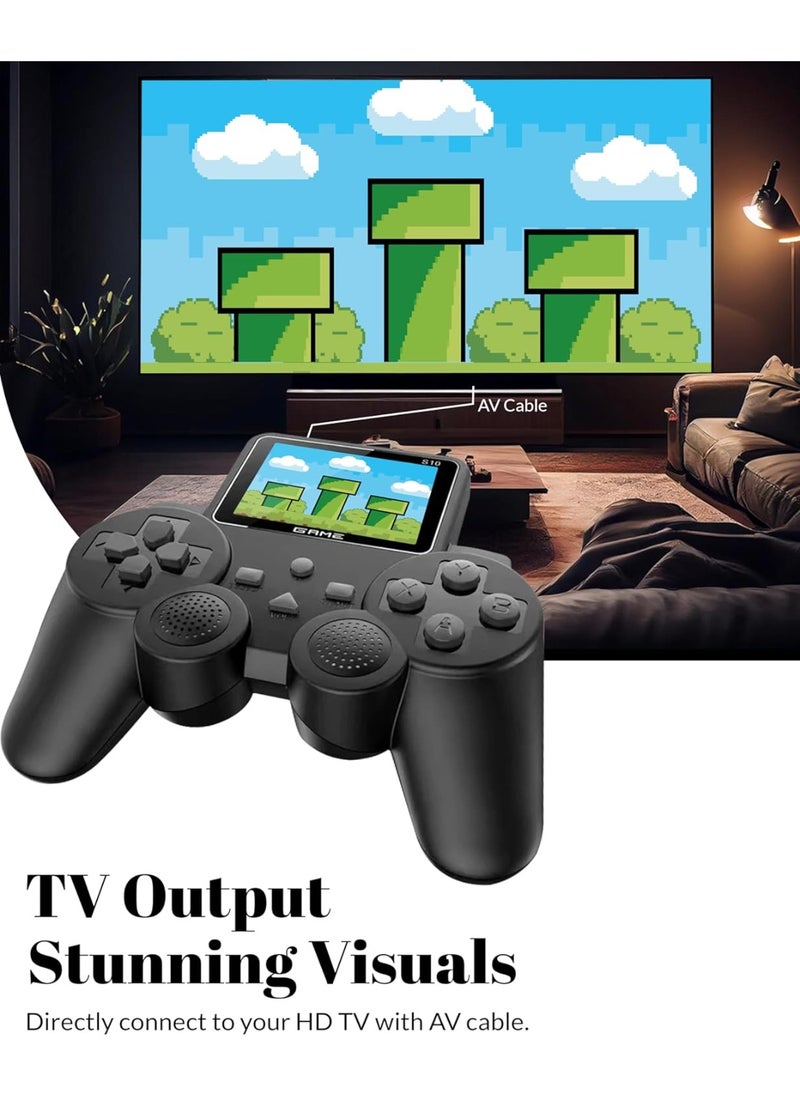 Generic PlayingStation 520-in-1 Retro Games Handheld - Controller Console with Loads of Classic Arcade Games - Gamepad Console with AV TV Out (Black Double Player)  - Image 4