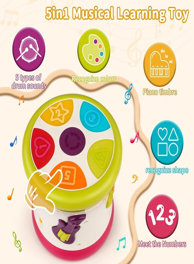 nicknack 5 in 1 Baby Toy 0-6 Months Musical Early Learning Toy Drum for 1 Year Old with Light Toddler Sensory Toy for 1 2 Year Old Boy Girl Gifts - Image 2