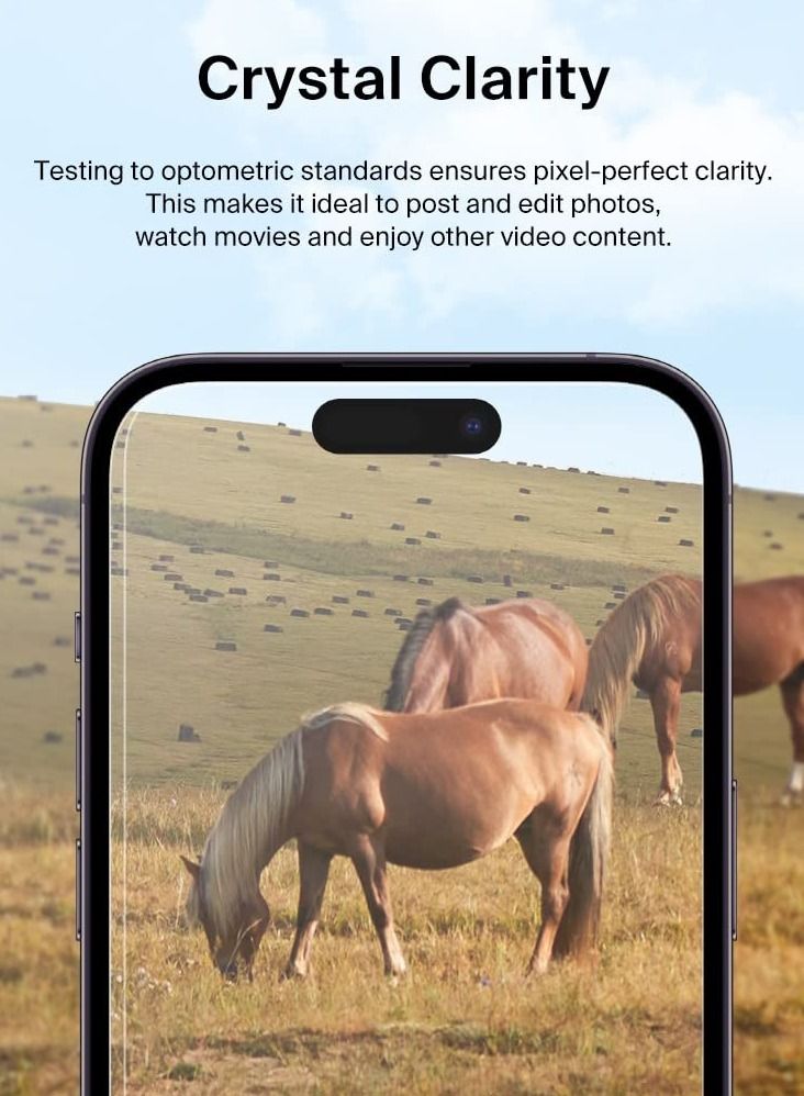 BORTONY Screen Protector for 14 Pro Max Sensor Protection Dynamic Island Case Friendly Tempered Glass Film 9H Hardness HD Clear For Apple iPhone 14 Pro Max [6.7 inch] - Image 3