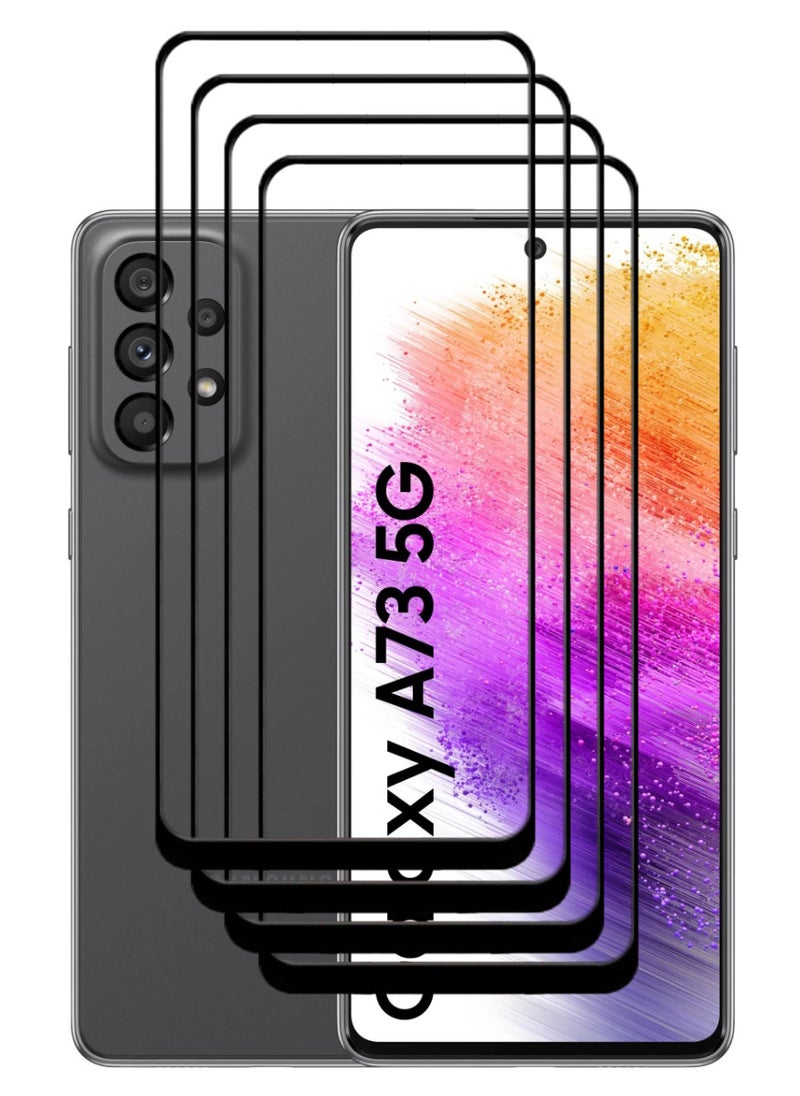 ACLIX 4 Pieces Antistatic ESD Dustproof Premium Quality High Definition Tempered Glass Screen Protector Designed For Samsung Galaxy A73 5G - Image 1