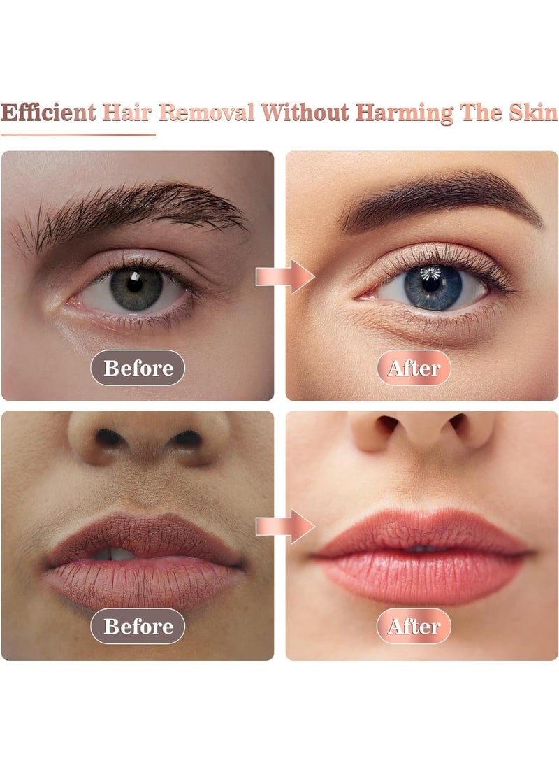 عام جهاز إزالة شعر الوجه للنساء، ماكينة حلاقة وجه نسائية، ماكينة حلاقة كهربائية صغيرة للوجه مخصصة للنساء لإزالة الشعر من الشفة والزغب الناعم والذقن، مع إمكانية الشحن عبر USB. - Image 3