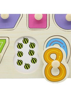 MoTrent Wooden Jigsaw Peg Puzzle Board Toy Number Educational And Learning Puzzles Toy  - Image 4