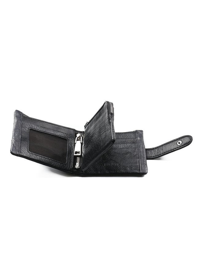 Beauenty Multifunctional Leather Zipper Buckle Coin Bag Wallet Black  - Image 4