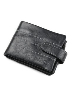 Beauenty Multifunctional Leather Zipper Buckle Coin Bag Wallet Black  - Image 1