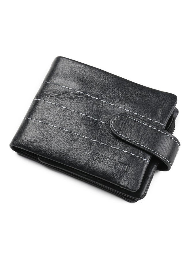 Beauenty Multifunctional Leather Zipper Buckle Coin Bag Wallet Black  - Image 1