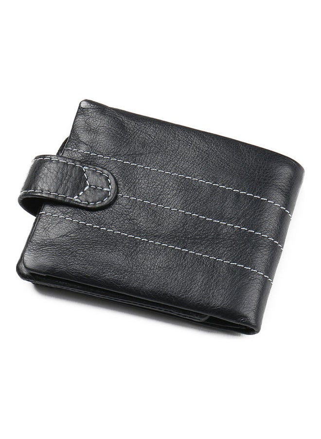 Beauenty Multifunctional Leather Zipper Buckle Coin Bag Wallet Black  - Image 2