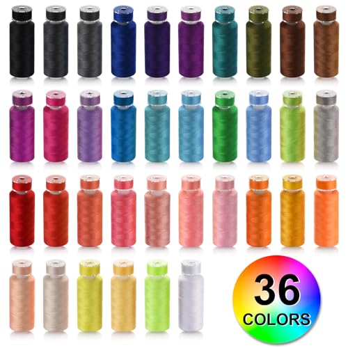 Eoehro 72pcs Sewing Thread Kit, 36 Colors, 400 Yards per Spool Polyester Thread, Prewound Bobbins, Sewing Machine Threads - Image 4