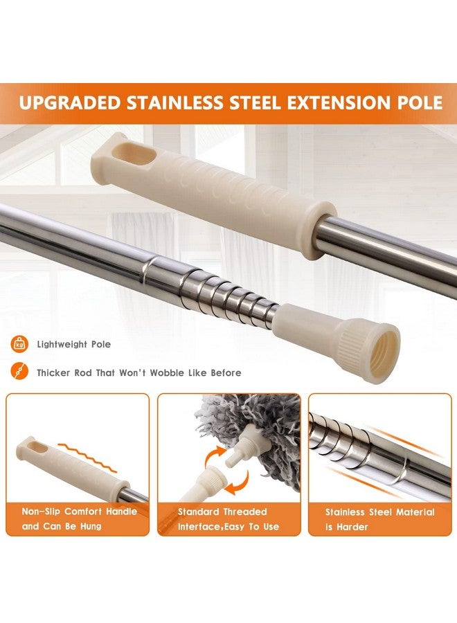 Rylan 2 in 1 Long Handle Microfiber Feather Ceiling Duster for Dust Cleaning with extendable Pole 30-100 Inch with Anti Scratch Bendable Head for Cleaning High Cobweb Stick high Ceiling Fan Mop - Image 5