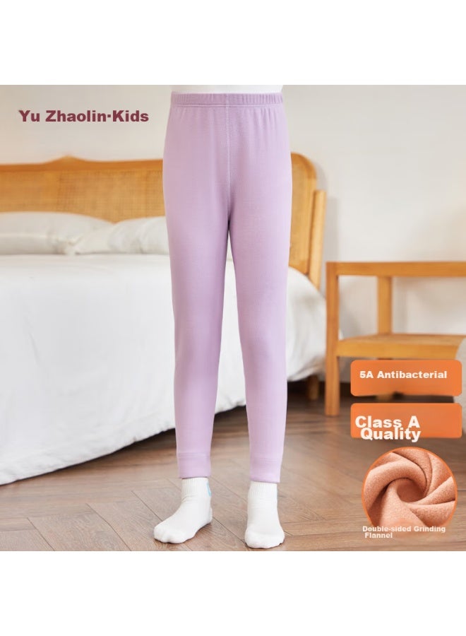 YUZHAOLIN Yuzhaolin Children's Autumn Long Johns, Girls' Antibacterial Inner Cotton Pants, Boys' Thermal Underwear, Mid To Big Kids' Single Pants, Autumn And Winter Base Layer Underpants  - Image 1
