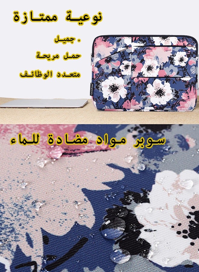CANVAS 13 Inch Tablet Sleeve Bag Ipad Laptop Sleeve Case Bag Cover with Handle ,MacBook Pro Air 13" and 12.5 inch-13.3 inch Laptop,  360° Protective, Waterproof Bag Carrying Case with Pocket - Image 2
