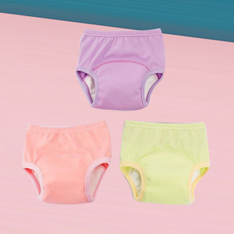 3pcs 100cm Breathable Washable Baby Training Pants Cotton Diaper Pants - Image 3