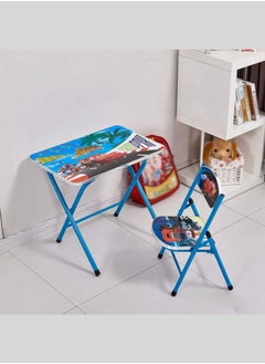 Generic Children's study desk with cartoon chair, made of heavy metal and durable wood, comfortable and fun.  - Image 1