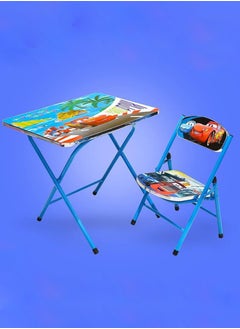 Generic Children's study desk with cartoon chair, made of heavy metal and durable wood, comfortable and fun.  - Image 4