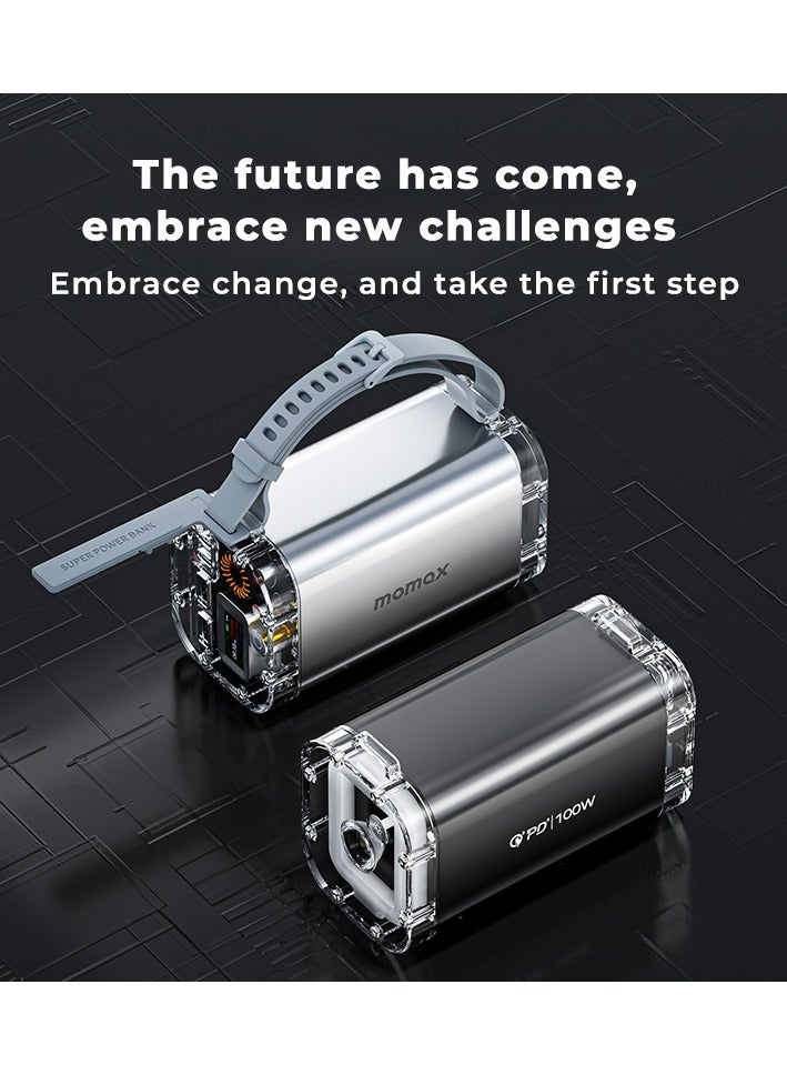 Momax 40000mAh Mini Power Station 100W Portable - Space Grey - Image 3