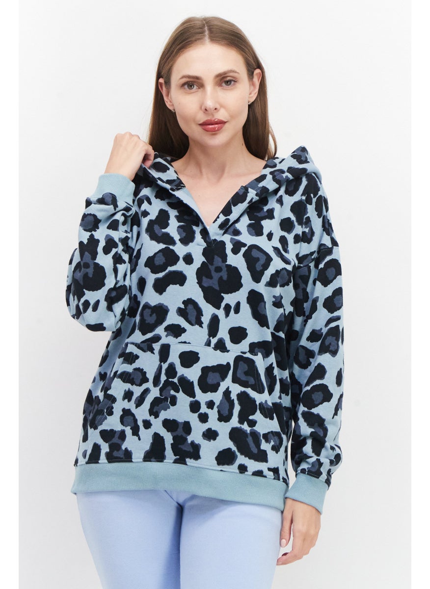 Women Animal Print Long Sleeve Hoodie, Mint Green - pzsku/Z48A72D4A9441EAFDFE32Z/45/_/1726108877/1963c240-9a51-4365-9711-a0d5ba65e5aa