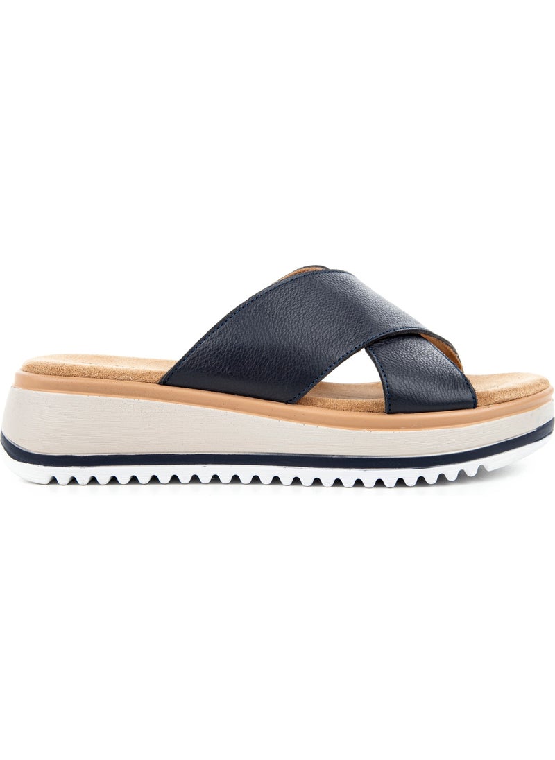 Hush Puppies - Hou (624203) Genuine Leather Anatomical Sole Mid Heel Stylish Women's Slippers - Image 1