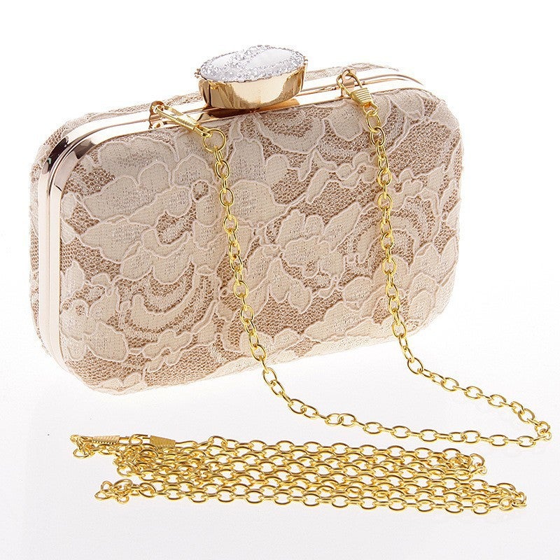 Small Square Bag Trendy Bag Lace Clutch Bag Evening Party Bag Party Fashion Chain Women'S Bag 3052 Fashion Bag - Image 2