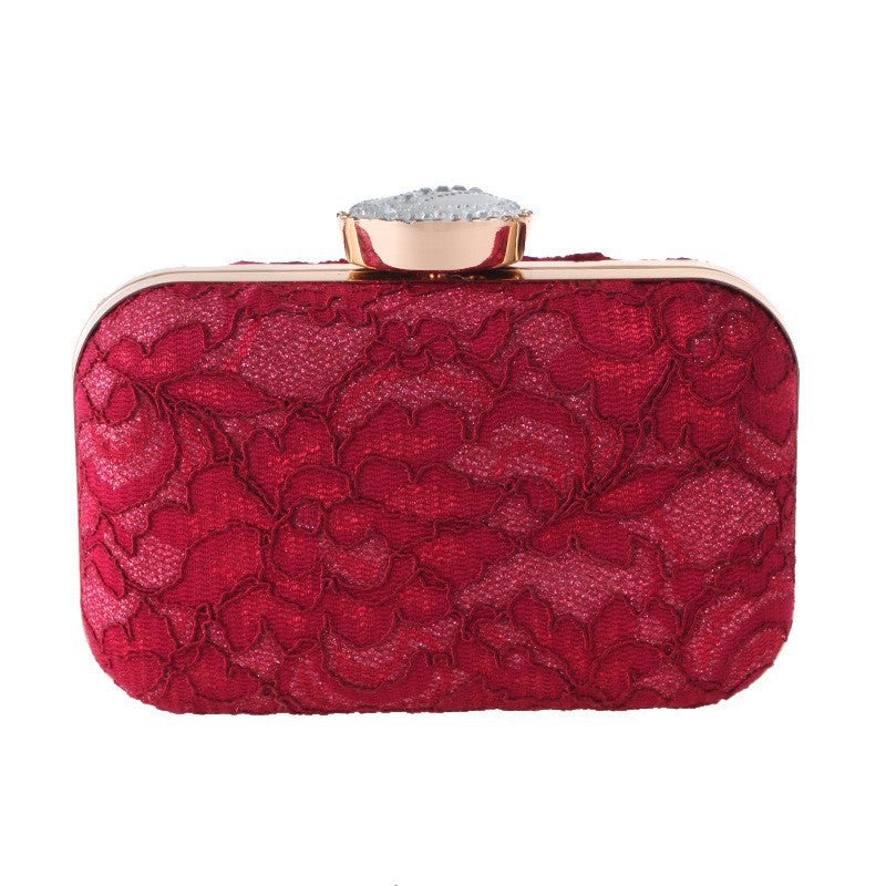 Small Square Bag Trendy Bag Lace Clutch Bag Evening Party Bag Party Fashion Chain Women'S Bag 3052 Fashion Bag - Image 3